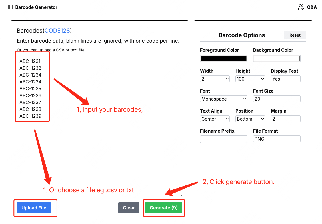 Input Your Data